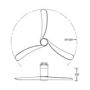 Lustra LED cu ventilator si telecomanda NEMO L alb/lemn - Img 7