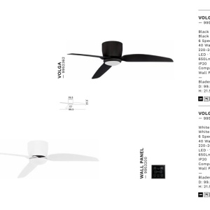 Lustra LED cu ventilator si telecomanda VOLGA alb - Img 5