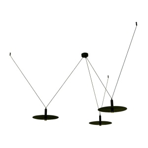 Lustra LED decorativa design modern Kurt 3L negru