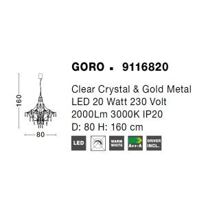 Lustra LED deosebita design modern GORO - Img 2
