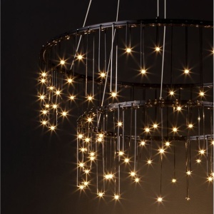 Lustra LED design ambiental deosebit Stellar 65cm, negru 152018 universul-luminii.ro