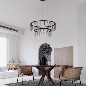 Lustra LED design ambiental deosebit Stellar 65cm, negru 232278 universul-luminii.ro