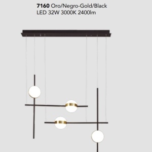 Lustra LED design Art Deco cu 4 surse de lumina Cuba 130458 universul-luminii.ro