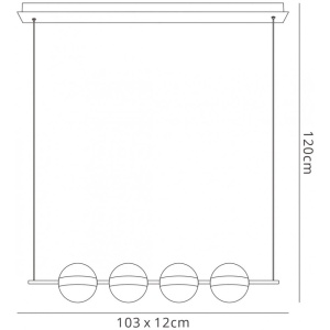 Lustra LED design Art Deco cu 4 surse de lumina Cuba 130468 universul-luminii.ro