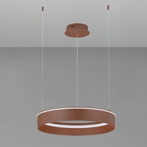 Lustra LED design circular OLIVIA maro inchis D-60cm