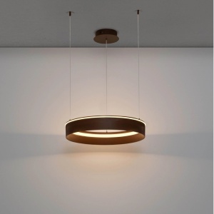 Lustra LED design circular OLIVIA maro inchis D-60cm - Img 4
