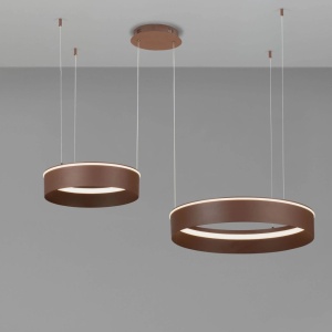 Lustra LED design circular OLIVIA maro inchis - Img 6