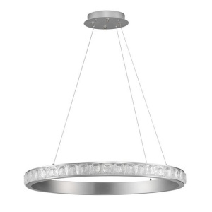 Lustra LED design circular, Otel, Argintiu, Cristal K9, ETEKEN NVL-9501215