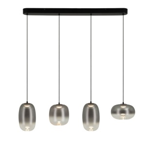 Lustra LED design decorativ VITRO negru/gri fumuriu - Img 3