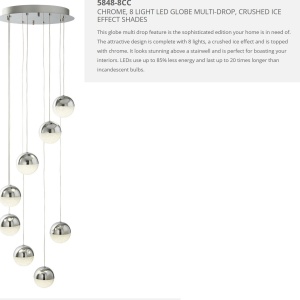 Lustra LED design modern 35cm Marbles 8L 5848-8CC SRT 184958 universul-luminii.ro