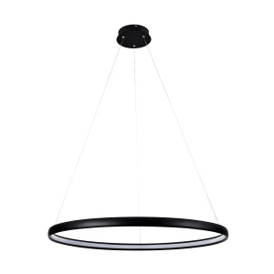 Lustra LED design modern circular CARLO negru mat, diametru 80cm - Img 2