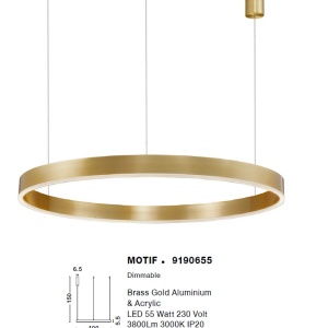 Lustra LED design modern circular MOTIF 55W NVL-9190655 - Img 3