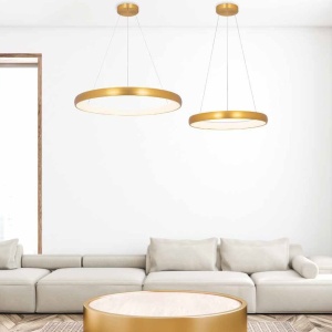 Lustra LED design modern circular Ring 40cm, Brushed Gold Matt 117128 universul-luminii.ro