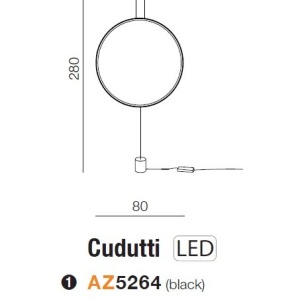 Lustra LED design modern CODUTTI BK - Img 3