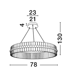 Lustra LED design modern decorativ OLIMPIA D-78cm 152068 universul-luminii.ro