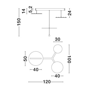 Lustra LED design modern DIONA, 3000K 236618 universul-luminii.ro