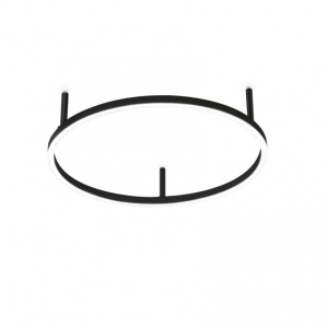 Lustra LED design modern geometric ORACLE SLIM PL D050 ROUND 3000K ON-OFF BK - Img 1