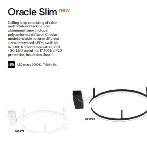 Lustra LED design modern geometric ORACLE SLIM PL D070 ROUND 3000K ON-OFF BK - Img 2