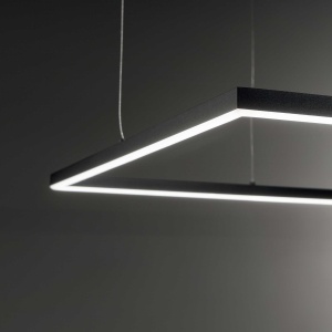 Lustra LED design modern geometric ORACLE SLIM SP D090 SQUARE 3000K ON-OFF BK - Img 2