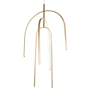 Lustra LED design modern Lora auriu - Img 1