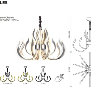 Lustra LED design modern VERSAILLES 130308 universul-luminii.ro