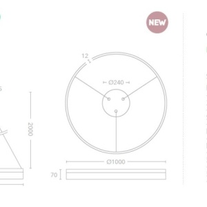 Lustra LED dimabila Ara 100cm 211288 universul-luminii.ro