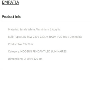 Lustra LED dimabila design circular EMPATIA D-60cm - Img 4