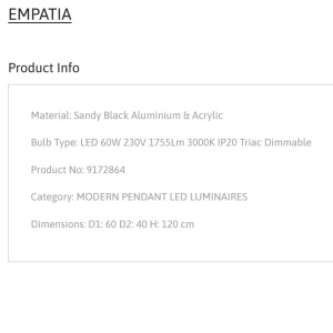 Lustra LED dimabila design circular EMPATIA D-60cm - Img 3