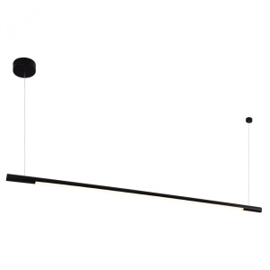 Lustra LED dimabila liniara, suspendata Organic 150cm, negru