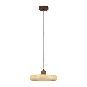 Lustra LED din piatra naturala si lemn NATURAL STONE