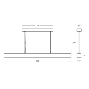 Lustra LED din travertin suspendata LITHO 120cm - Img 4