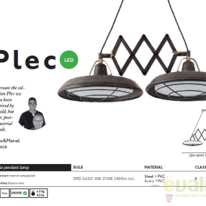 Lustra LED extensibila de exterior Industrial Style PLEC I 66215 174208 universul-luminii.ro