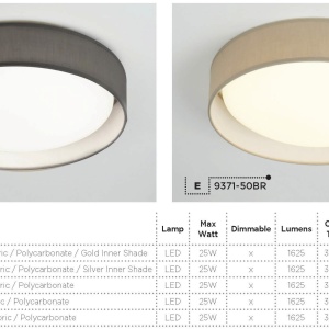 Lustra LED moderna 50cm Gianna negru/auriu 9371-50BGO SRT - Img 4