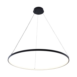 Lustra LED moderna design circular BRENO negru 80cm - Img 1
