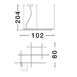 Lustra LED moderna design geometric PACE 152808 universul-luminii.ro