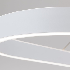 Lustra LED ovala iluminat sus si jos CARRARA alb - Img 6