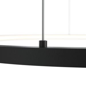 Lustra LED, pendul design modern Glint negru 63x78cm - Img 2