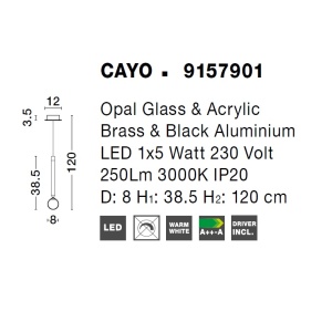 Lustra LED, Pendul modern design deosebit CAYO - Img 2