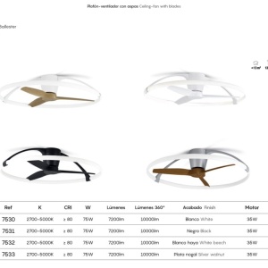 Lustra LED Smart cu Ventilator si telecomanda NEPAL alb 139718 universul-luminii.ro