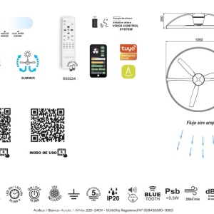 Lustra LED Smart cu Ventilator si telecomanda NEPAL nuc/argintiu 139738 universul-luminii.ro