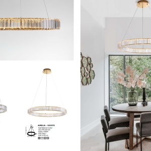 Lustra LED suspendata cristal design elegant AURELIA 40W - Img 7