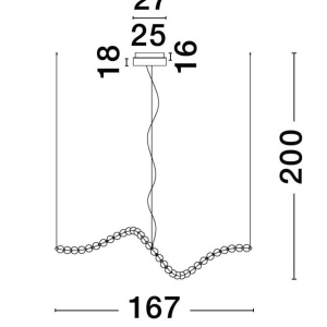 Lustra LED suspendata cu telecomanda design decorativ PERLA 138368 universul-luminii.ro