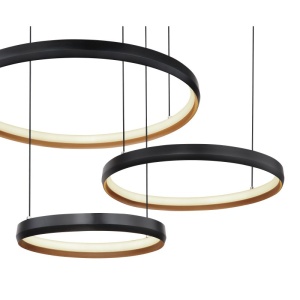 Lustra LED suspendata cu telecomanda design modern Halli negru, auriu 67158 universul-luminii.ro