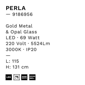Lustra LED suspendata, deosebita design lux PERLA 228438 universul-luminii.ro
