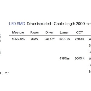 Lustra LED suspendata design circular Gemini sp d042 on-off 2700k aurie - Img 5