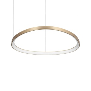 Lustra LED suspendata design circular GEMINI SP D081 ON-OFF OTTONE 4000K