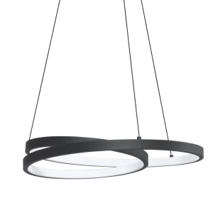 Lustra LED suspendata design circular OZ SP D040 ON-OFF NERO 3000K