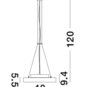 Lustra LED suspendata design circular PERFECT 40cm negru 3000K Dimmable - Img 7