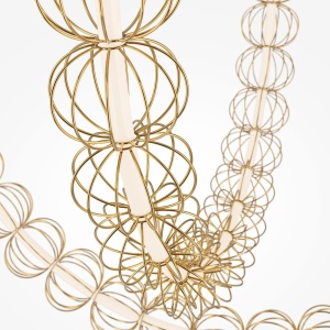 Lustra LED suspendata design decorativ Golden Cage 145208 universul-luminii.ro