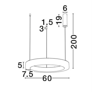 Lustra LED suspendata design decorativ VASTER D-60cm - Img 3